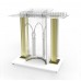 FixtureDisplays® Luxurious Acrylic Podium Plaxiglass Lucite Podium w/ Casters, Floor Standing Lectern, Elevated Reading Surface, Rolling Pulpit 21231